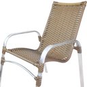 Ver imagem 4 de 2 Cadeiras Emily Cor Sépia, Estrutura Alumínio Polido, área Interna E Externa