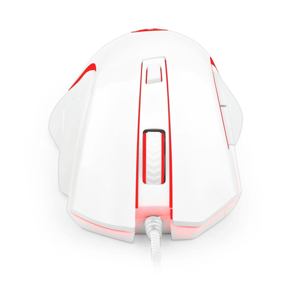 Mouse Gamer Redragon Nothosaur Lunar White Com LED Multicolor - M606W - 3