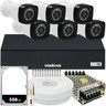 Kit 6 Cameras Seguranca 2 Mega Full Hd Ir Dvr Intelbras 1008 - 1