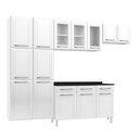 Ver imagem 2 de Cozinha Completa em Aço Topázio 14 Portas 3 Gavetas com Vidro Branco - Telasul