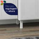 Ver imagem 7 de Cozinha Completa em Aço Topázio 14 Portas 3 Gavetas com Vidro Branco - Telasul