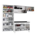 Ver imagem 3 de Cozinha Completa em Aço Topázio 14 Portas 3 Gavetas com Vidro Branco - Telasul