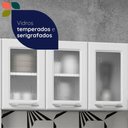 Ver imagem 5 de Cozinha Completa em Aço Topázio 14 Portas 3 Gavetas com Vidro Branco - Telasul