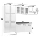 Ver imagem 4 de Cozinha Completa em Aço Topázio 14 Portas 3 Gavetas com Vidro Branco - Telasul
