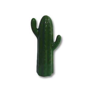 Decoração Casa e Jardim Cacto em Cerâmica Verde Esmaltado