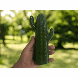 Decoração Casa e Jardim Cacto em Cerâmica Verde Esmaltado - 2
