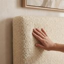 Ver imagem 4 de Cabeceira Painel Suspenso Casal 140 cm Luna Retangular Boucle Creme Artte