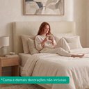 Ver imagem 6 de Cabeceira Painel Suspenso Casal 140 cm Luna Retangular Boucle Creme Artte