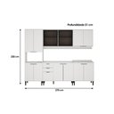 Ver imagem 6 de Kit Modulado 5 Peças Alpha C5P132 Freijo/Off White Carraro