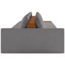 Ver imagem 2 de Sofá Ilha Modular para Sala 432cm com Puff Dublin K01 Bouclê Cinza Sintético Caramelo - Lyam