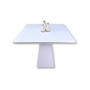 Ver imagem 1 de Mesa de Jantar Loft Quadrada Base Quadrada Cor Laca Branca 120x120cm