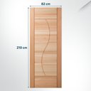 Ver imagem 2 de Folha de Porta Maciça em Eucalipto Acabamento Natural 210x82cm PM89 Evidence Cruzeiro Portas