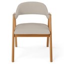 Ver imagem 3 de Kit 04 Cadeiras de Jantar e Estar Living Estofada Nadja L02 Linho Bege - Lyam Decor