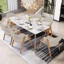 Ver imagem 2 de Kit 04 Cadeiras de Jantar e Estar Living Estofada Nadja L02 Linho Bege - Lyam Decor