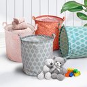 Ver imagem 3 de Cesto para Roupa Suja- Brinquedos Tecido (m) - Linha Loft Cinza