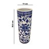 Vaso De Cerâmica Estilo Português Azul E Branco P - 4