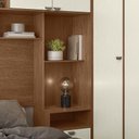 Ver imagem 7 de Guarda Roupa Casal Modulado 140cm Vincenzo Jatobá/Areia S01 - Mpozenato