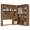 Ver imagem 5 de Guarda Roupa Casal Modulado 140cm Vincenzo Jatobá/Areia S01 - Mpozenato
