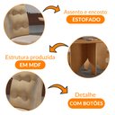 Ver imagem 6 de Mesa de Jantar Evora 120cm Mdf Canto Copo e 4 Cadeiras Carol