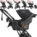 Ver imagem 3 de Carrinho de Bebe Kiddo Vox Ii com Bebe Conforto e Base Rosa