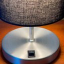 Ver imagem 4 de Kit 2 Abajur Luminaria de Mesa Redondo Interruptor Ref 84 Decoração Casa Sala Quarto Escritório