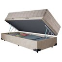 Ver imagem 5 de Cama Box Baú Suede Solteiro + Colchão Sereneprime Molas Ensacadas 88x188x69 Bege