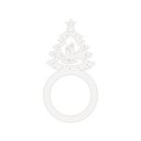 Ver imagem 1 de Porta Guardanapo Árvore de Natal Kit com 4 Peças 4,5cmx8,5cm - Cria Arte Laser Branco