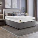 Ver imagem 5 de Cama Box Baú Viúva Cinza + Colchão Life D33 Pillow Top 61x128x188cm Branco - e-Shop Casa
