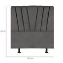 Ver imagem 3 de Cabeceira Estofada de Cama Casal Box 140 Cm Louise Suede:cinza