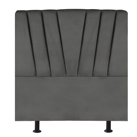 Cabeceira Estofada de Cama Casal Box 140 Cm Louise Suede:cinza