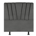Ver imagem 1 de Cabeceira Estofada de Cama Casal Box 140 Cm Louise Suede:cinza