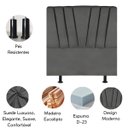 Ver imagem 4 de Cabeceira Estofada de Cama Casal Box 140 Cm Louise Suede:cinza