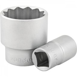 Soquete estriado com encaixe de 1/2" 24 mm Vonder - 1 Soquete estriado com encaixe de 1/2" 24 mm Vonder - 1