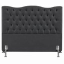 Ver imagem 1 de Cabeceira Espanha Casal Estofada Capitonê 140 cm Suede:Cinza