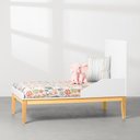 Ver imagem 5 de Kit Quarto Theo com Pés Square Natural - Berço + Cômoda 3 Gavetas + Guarda-roupa 3 Portas - Branco a
