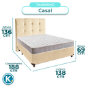 Ver imagem 3 de Conjunto Cama Box Perola Casal + Colchão D23 D23 Inducol + Cabeceira