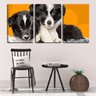 Quadro Decorativo 45x96 desenho de dois cachorros - 1