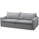 Ver imagem 1 de Sofá Cama Retrátil Reclinável para Sala de Estar 208cm Lari F04 Linho Cinza - Lyam Decor