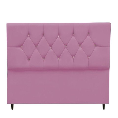Cabeceira para Cama Box Estofada King 195 Cm Suede Isabela Rosa