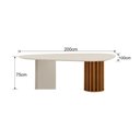Ver imagem 2 de Conjunto Sala de Jantar Belle 6 Lugares Tampo em Vidro Cinza 200cm Leifer Móveis