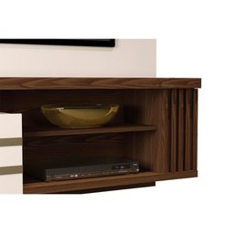 Painel para TV Marin até 55 Polegadas Griz/Carvalho - DJ Móveis - 6