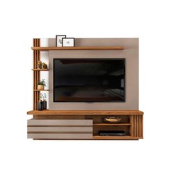 Painel para TV Marin até 55 Polegadas Griz/Carvalho - DJ Móveis - 1