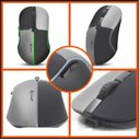 Ver imagem 3 de Mouse Gamer sem Fio Wireless Usb Bluetooth 1600 Dpi Led Rgb Cor Preto/cinza