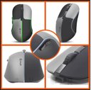 Ver imagem 3 de Mouse Gamer sem Fio Wireless Usb Bluetooth 1600 Dpi Led Rgb Cor Preto/cinza