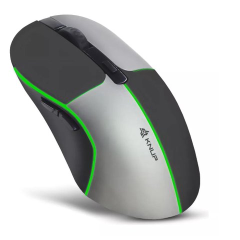 Mouse Gamer sem Fio Wireless Usb Bluetooth 1600 Dpi Led Rgb Cor Preto/cinza