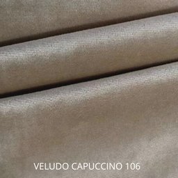 Poltrona Fortaleza Veludo Capuccino Base em Metal Preto - 5