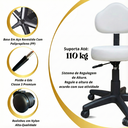 Ver imagem 7 de Mocho para Estética Cadeira Ergonômica Regulagem de Altura Clínica Manicure Giratória Rodízios