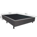 Ver imagem 4 de Base Box para Cama Casal 138x188cm Liz S05 Sintético Cinza - Mpozenato