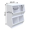 Ver imagem 5 de Kit de 3 Organizadores de Brinquedos 100% Mdf - Único