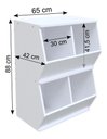 Ver imagem 5 de Kit de 3 Organizadores de Brinquedos 100% Mdf - Único